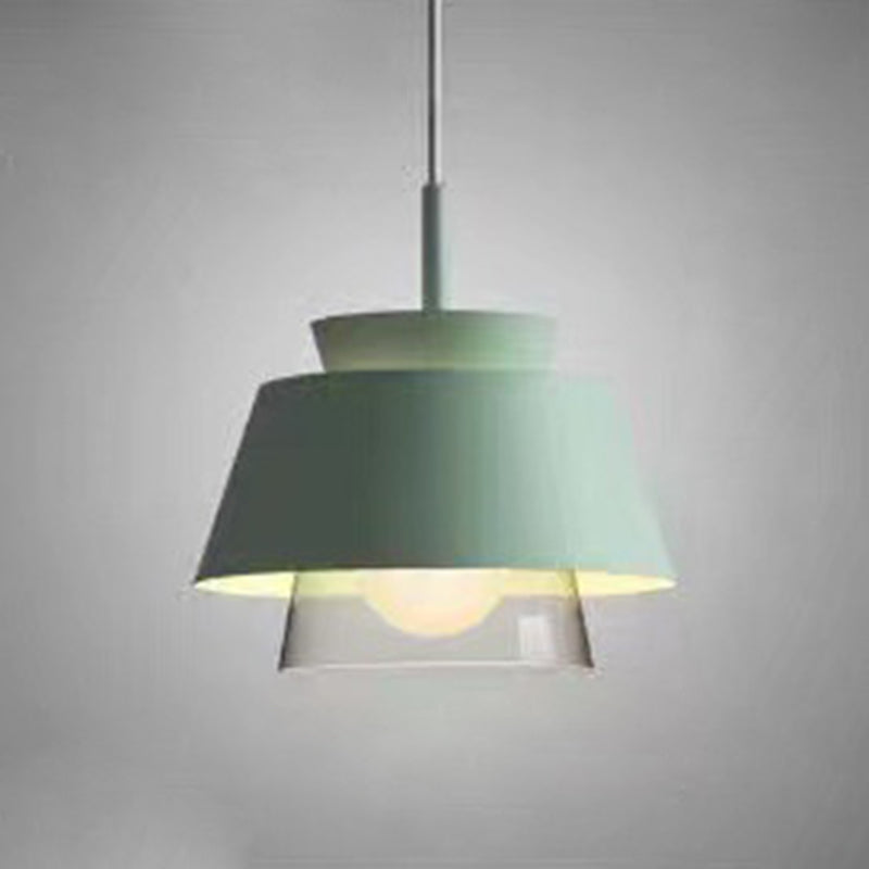 Modern Upside Down Trifle Pendant Light Metal Macarons 1-Light Pendant Lighting for Dining Room Table