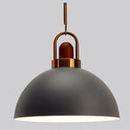 1-Light Bowl Pendant Lamp Nordic Macarons Style Metal Restaurant Hanging Lamp
