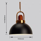 1-Light Bowl Pendant Lamp Nordic Macarons Style Metal Restaurant Hanging Lamp