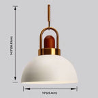1-Light Bowl Pendant Lamp Nordic Macarons Style Metal Restaurant Hanging Lamp