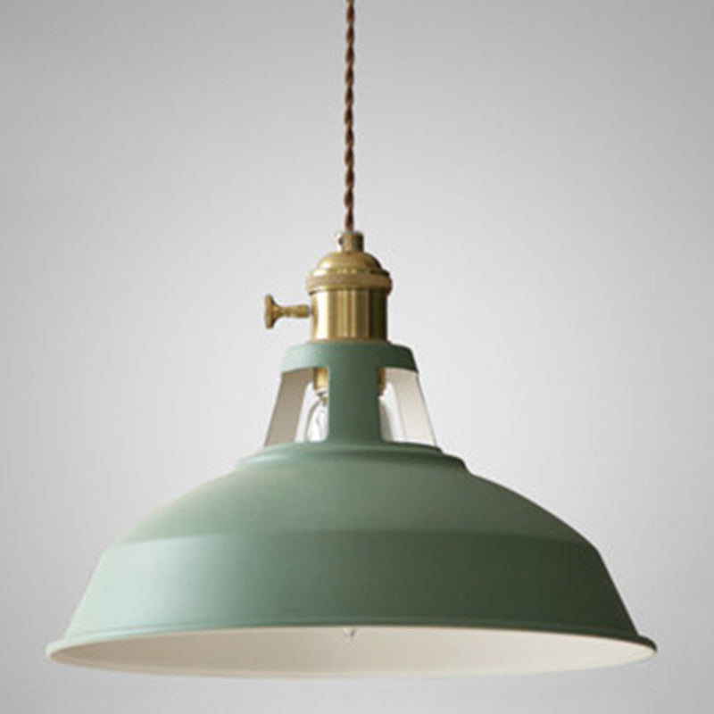 Industrial Macarons Barn Shade Pendant Light Metal 1-Light Pendant Lighting for Restaurant