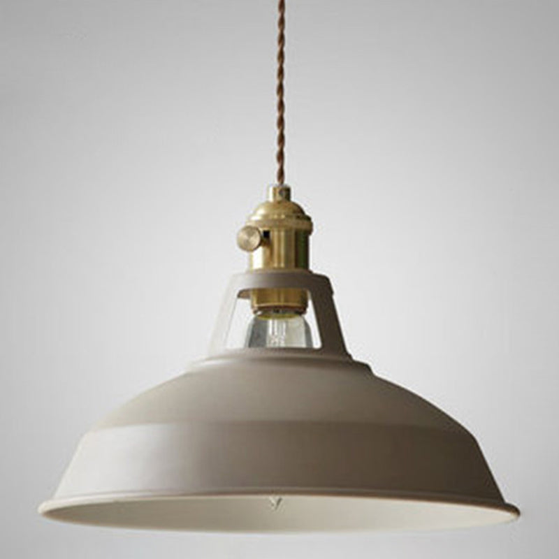 Industrial Macarons Barn Shade Pendant Light Metal 1-Light Pendant Lighting for Restaurant