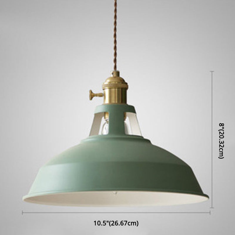 Industrial Macarons Barn Shade Pendant Light Metal 1-Light Pendant Lighting for Restaurant