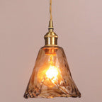 Vintage 1 Light Pendant Lamp Amber Alabaster Glass Pendant Lighting for Living Room