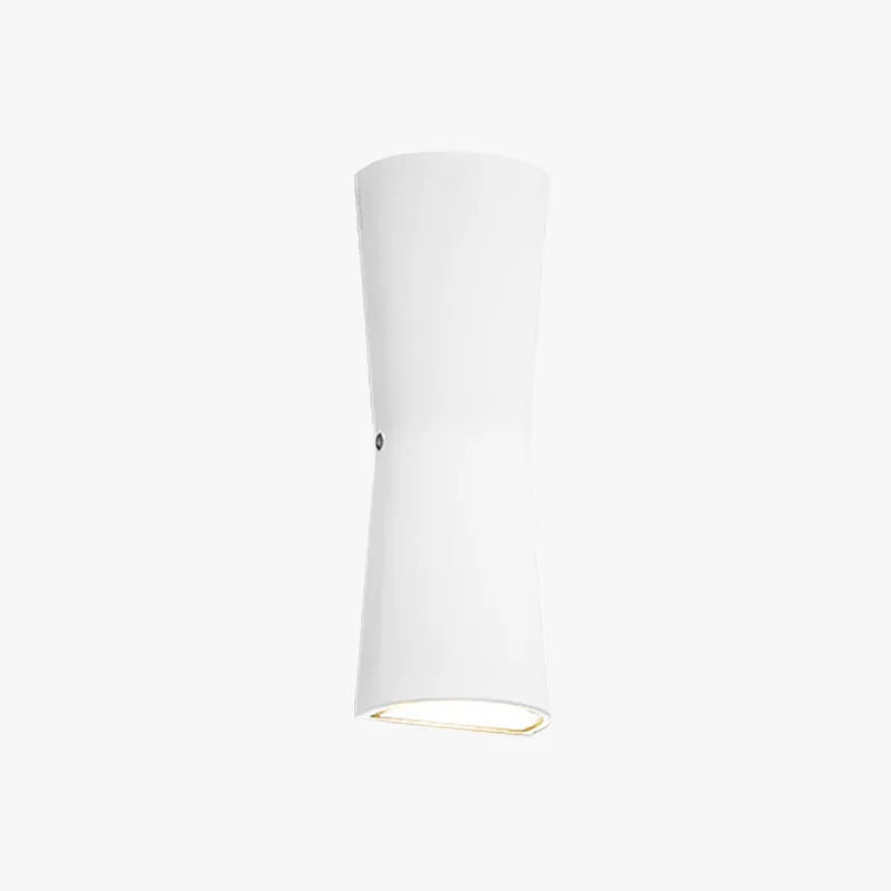 Laxor Minimalist Torch Metal Outdoor Wall Lamp Waterproof, Black/White
