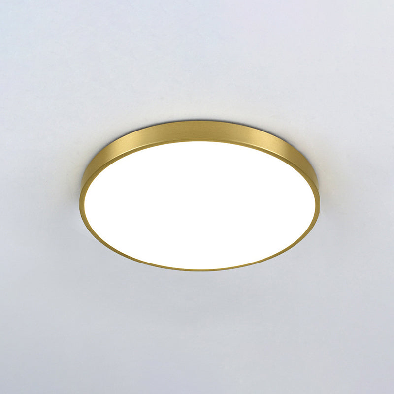 Gold Metal Circular Flush Mount Ceiling Lamp Modern Style LED Flush Mount Lighting for Bedroom