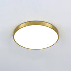 Gold Metal Circular Flush Mount Ceiling Lamp Modern Style LED Flush Mount Lighting for Bedroom