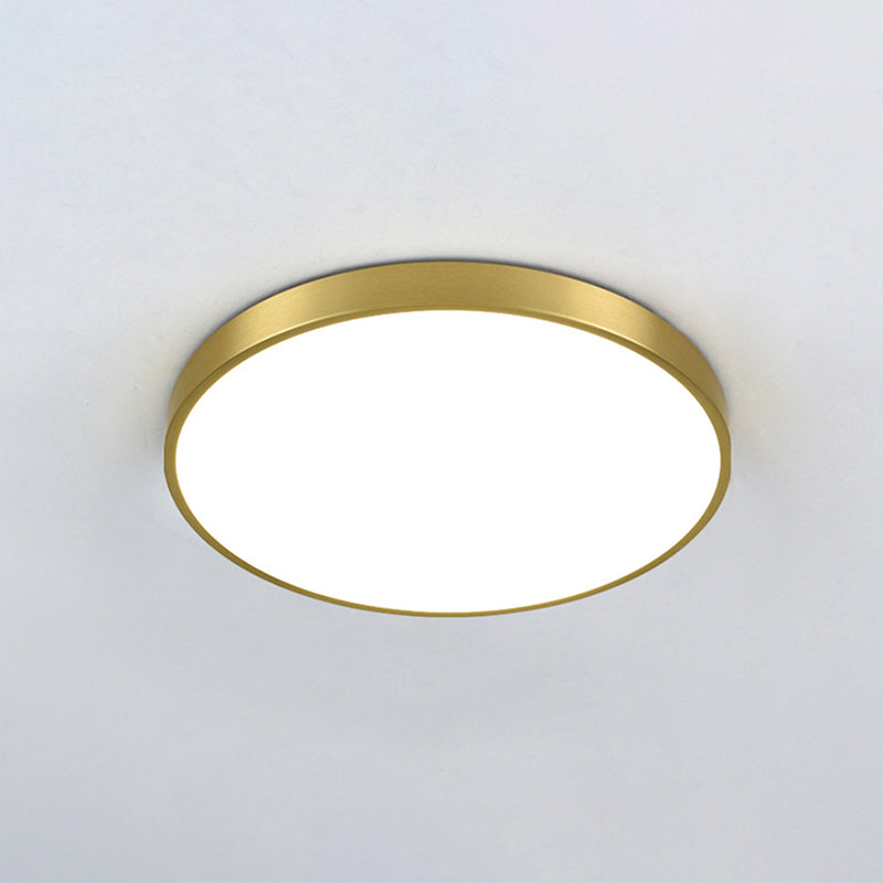 Gold Metal Circular Flush Mount Ceiling Lamp Modern Style LED Flush Mount Lighting for Bedroom