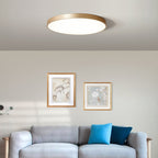 Gold Metal Circular Flush Mount Ceiling Lamp Modern Style LED Flush Mount Lighting for Bedroom