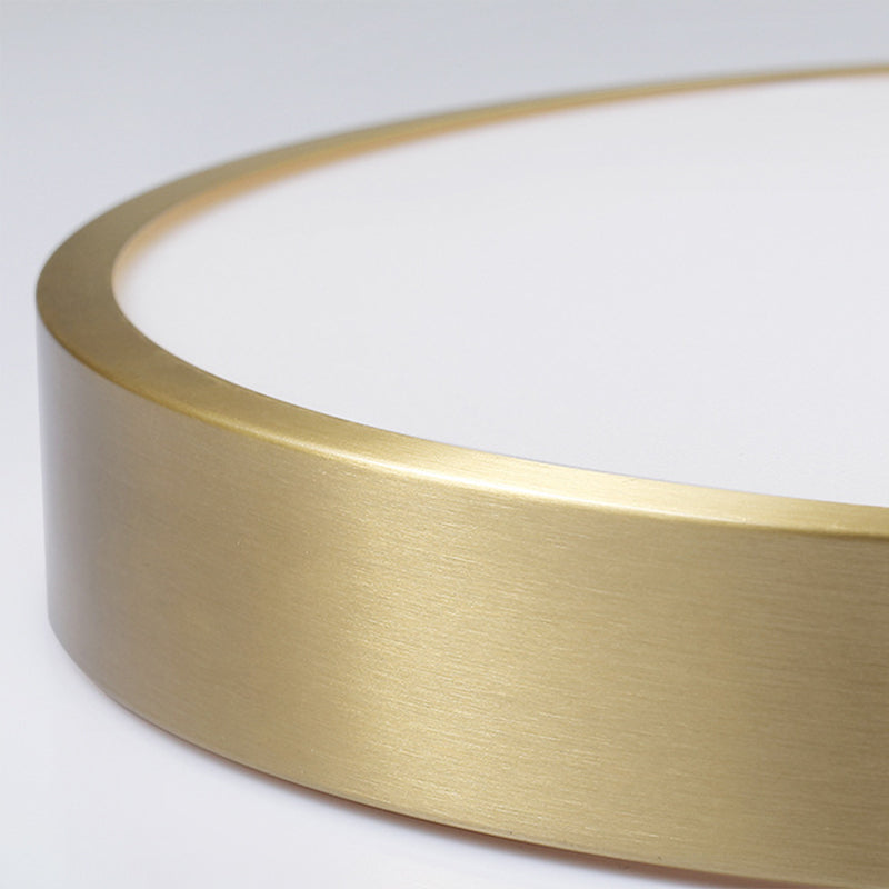 Gold Metal Circular Flush Mount Ceiling Lamp Modern Style LED Flush Mount Lighting for Bedroom