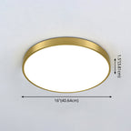 Gold Metal Circular Flush Mount Ceiling Lamp Modern Style LED Flush Mount Lighting for Bedroom