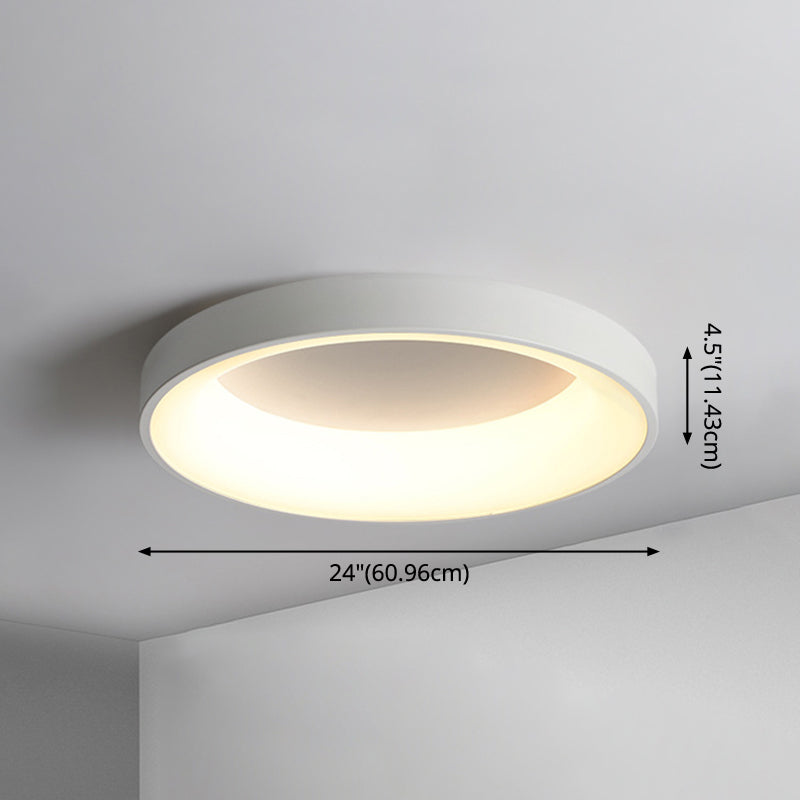 Metal Circular Flush Mount Ceiling Lamp Nordic Style LED Flush Mount Lighting for Bedroom