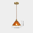 Icy Clear Glass Shade Hanging Lamp 1 Light Tiffany-Style Pendant Light Fixture for Bedroom