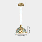 Icy Clear Glass Shade Hanging Lamp 1 Light Tiffany-Style Pendant Light Fixture for Bedroom