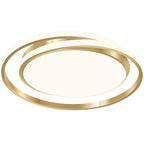 Simple Style Round Ceiling Lamp Acrylic LED Bedroom Flush Mount Light Fixture in Brushed Gold