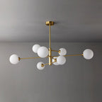 Truva Modern Bubble Chandelier. Copper/Glass. Black/Copper. Living Room