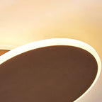 Round Acrylic Ceiling Light Fixture Minimalist White/Coffee 16"/19.5" Wide LED Flush Mount Lamp in Warm/White Light