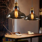 Retro Industrial Pendant Lamp with Glass – Smoky Glass Shade