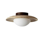 Lyonea - Minimalistic Travertine LED Ceiling Lamp