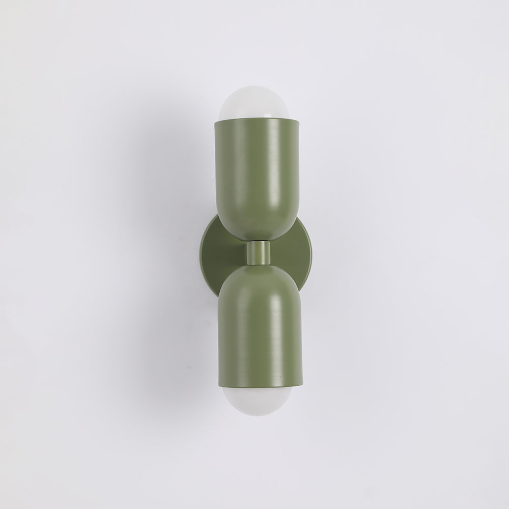 Kira Scandinavian Cylinder Wall Sconce Colored Metal Living Room