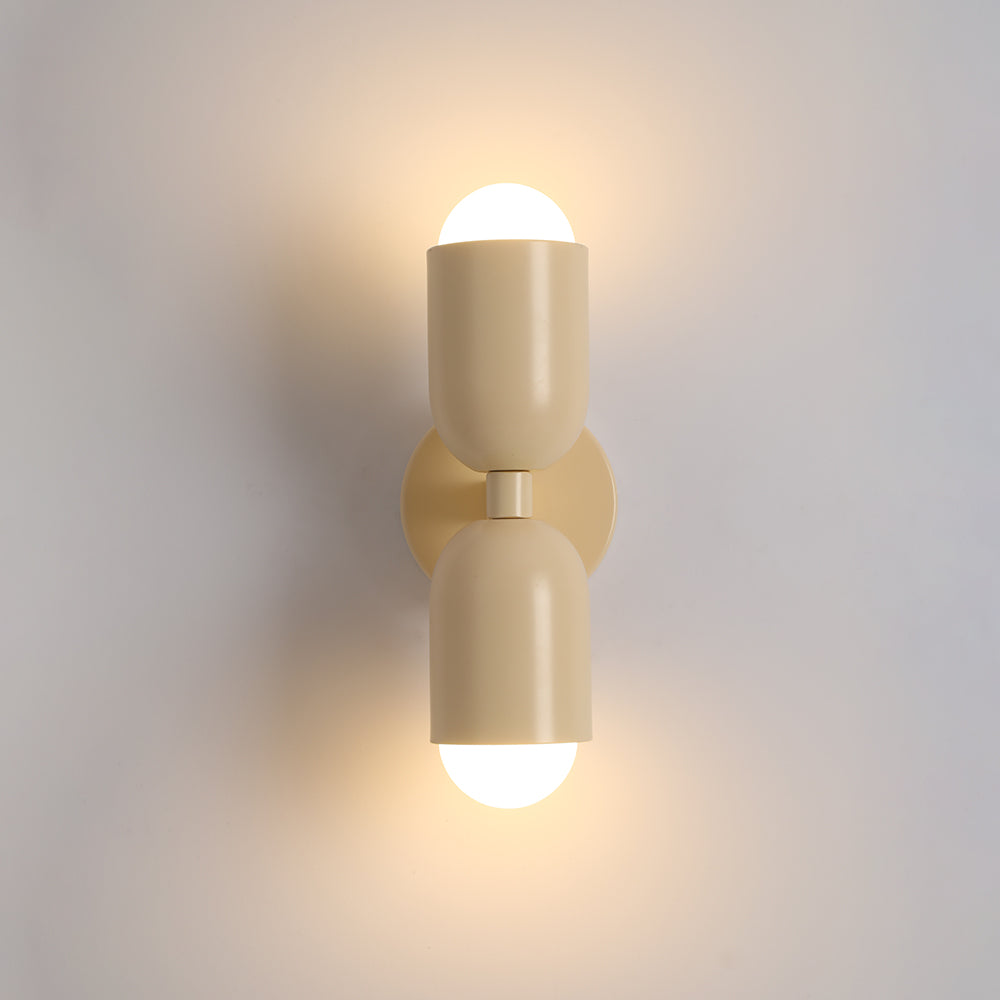 Kira Scandinavian Cylinder Wall Sconce Colored Metal Living Room