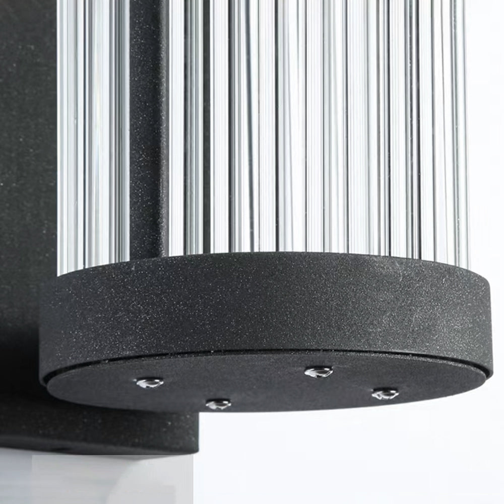Yoru Semi-Cylindrical Wall Sconce. Metal/Glass. Outdoor