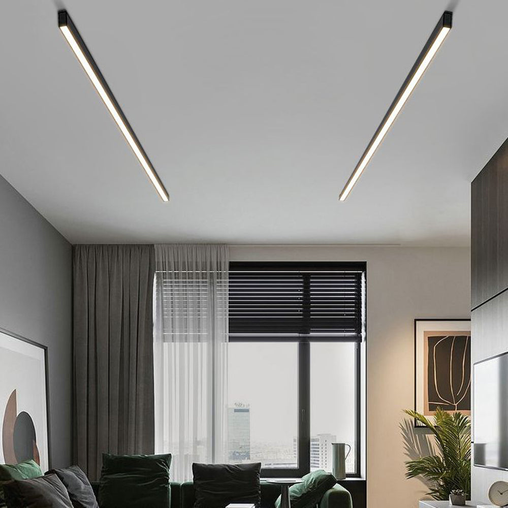Solin Linear Black Ceiling Light/Wall Light