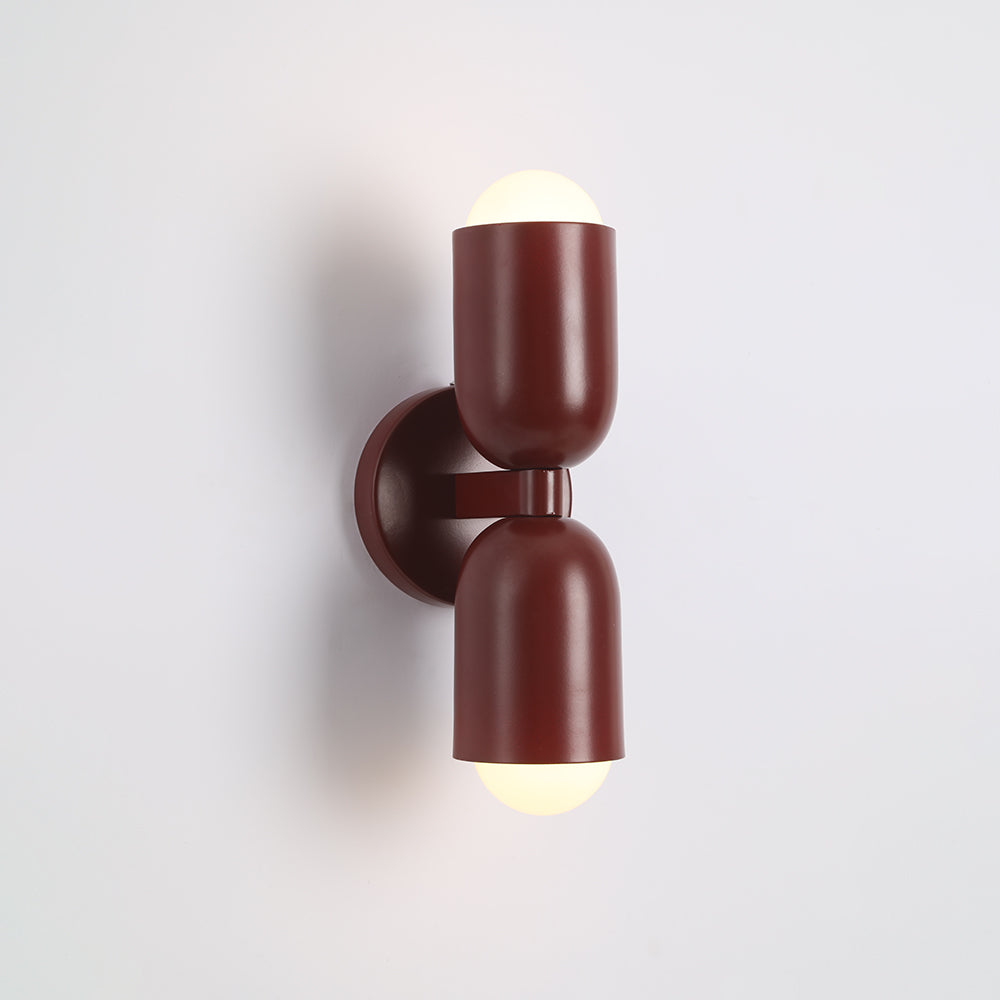 Aria Wall Lamp 2 Flames Modern LED Black Indoor/Hallway