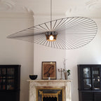 Zenro Modern Wave Suspension. Fabric. Black/Brown/Gold/White. Living Room