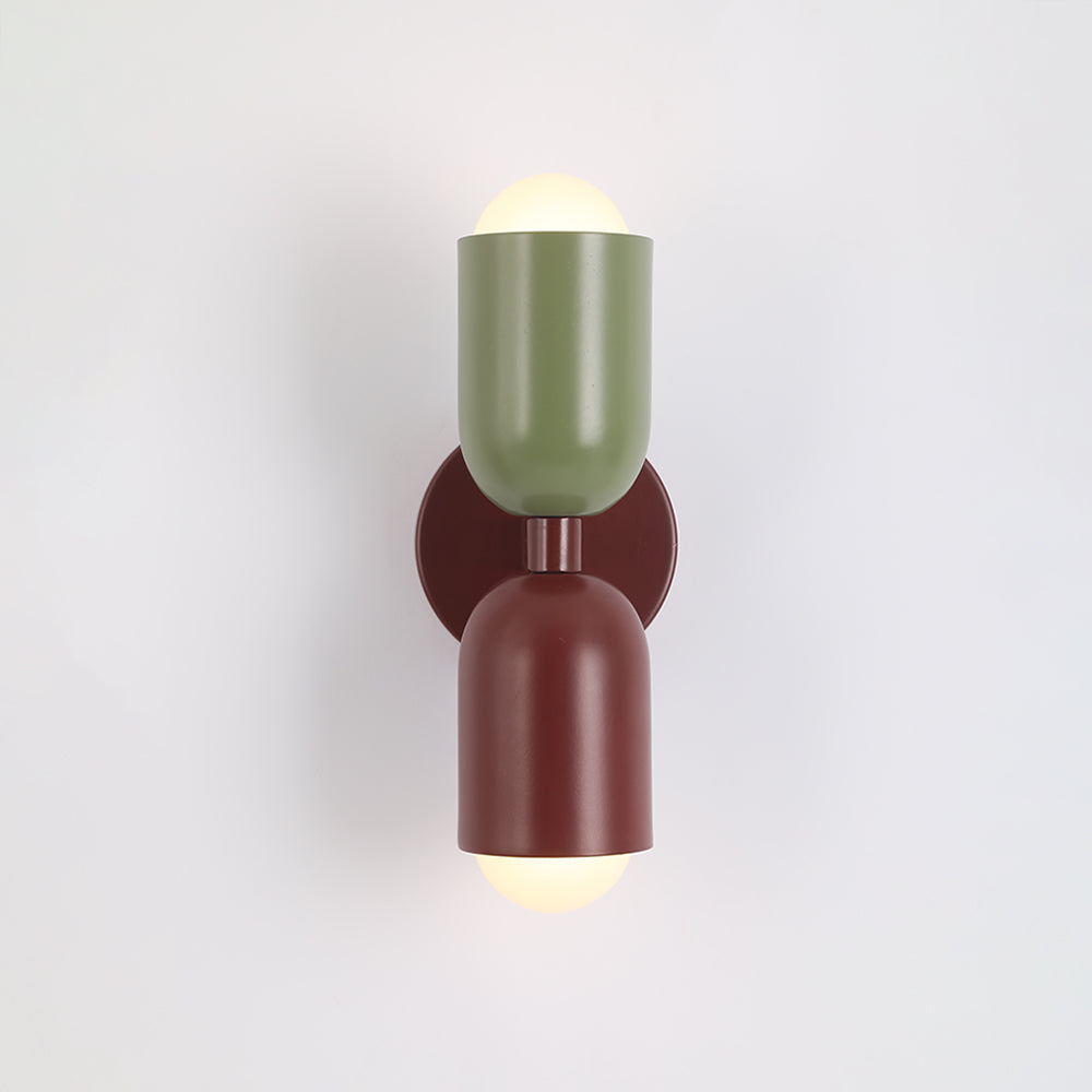 Kira Scandinavian Cylinder Wall Sconce Colored Metal Living Room