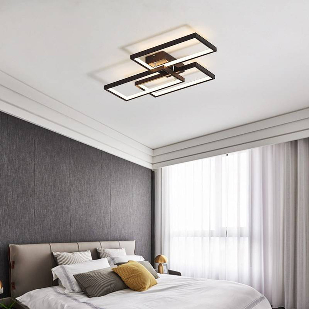 Arisha Rectangular Flush Mount Ceiling Light, 2 Colors
