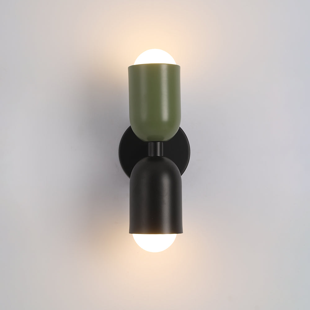 Kira Scandinavian Cylinder Wall Sconce Colored Metal Living Room