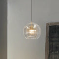 June Glass Globe Pendant Light Clear & Amber