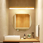 Muto Classic Wall Light, Metal/Wood, Mirror, Bathroom