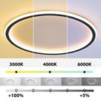 Arisha Modern Ring LED Ceiling Light Black/White Living Room/Bedroom