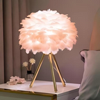 Vynex - Luxe Table Lamp with Soft Feathers