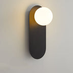 Nordic Minimalist Glass Globe Wall Sconce Light 1-light