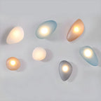Baldur Colored Pebble Glass Wall Lamp