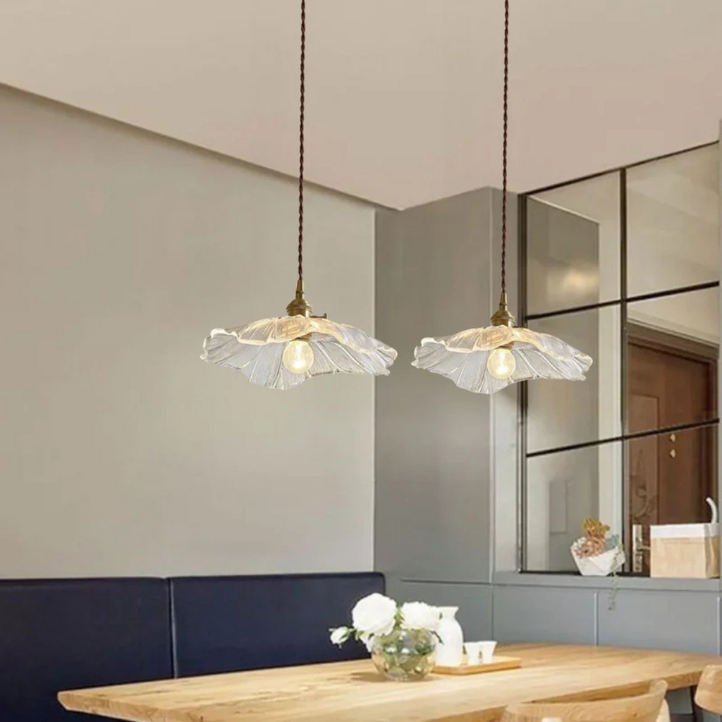Myloq - Retro Lotus Glass Pendant Lamp