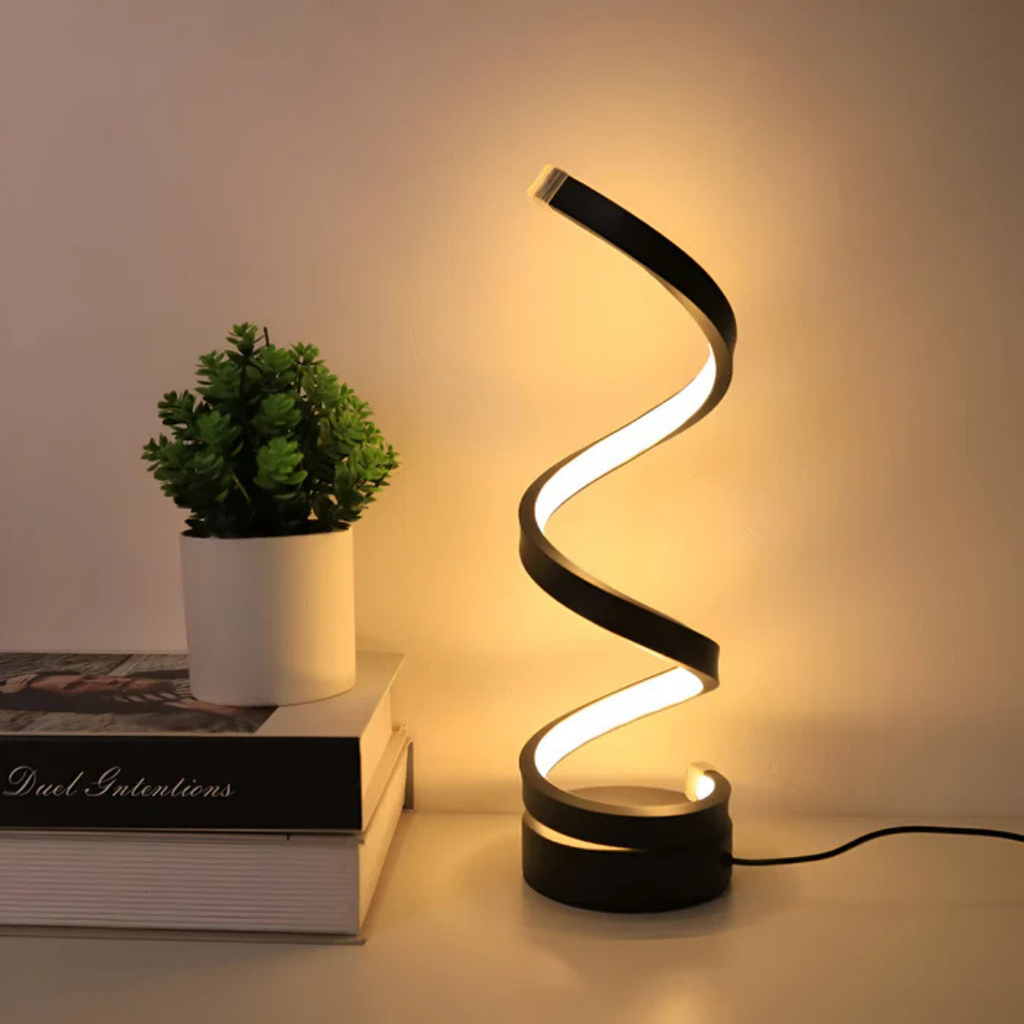 Leto - LED Table Lamp with Spiral Design