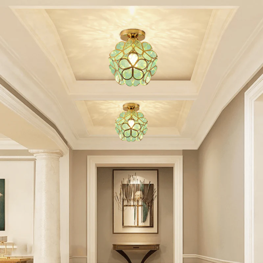 Zyvia - Luxe Glass Flower Ceiling Lamp
