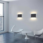 Ray Modern Waterproof LED Wall Light Rectangular Indoor/Outdoor White/Black Metal