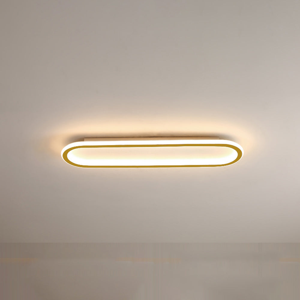 Sana Minimalist Oval Ceiling Light Black/Gold/Rose Gold