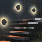 Klyne Minimalist Round/Square Outdoor Wall Lamp LED, Black/White