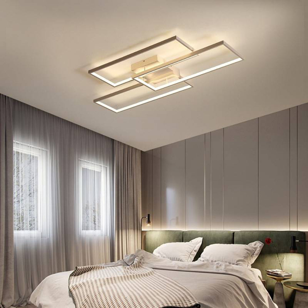 Arisha Rectangular Flush Mount Ceiling Light, 2 Colors