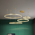 Arisha Pendant Light Tir-Circle Ring Modern Black/Gold/Coffee Metal Bedroom