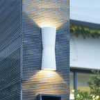 Laxor Minimalist Torch Metal Outdoor Wall Lamp Waterproof, Black/White