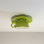 Aria Modern Coffee Cups Ceramic Flush Ceiling Lighting