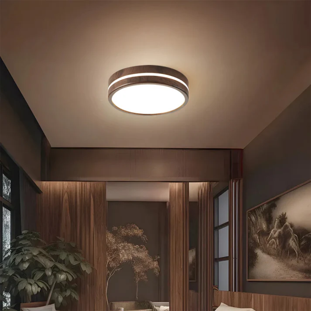 Noxu - Stylish Wooden LED Ceiling Lamp