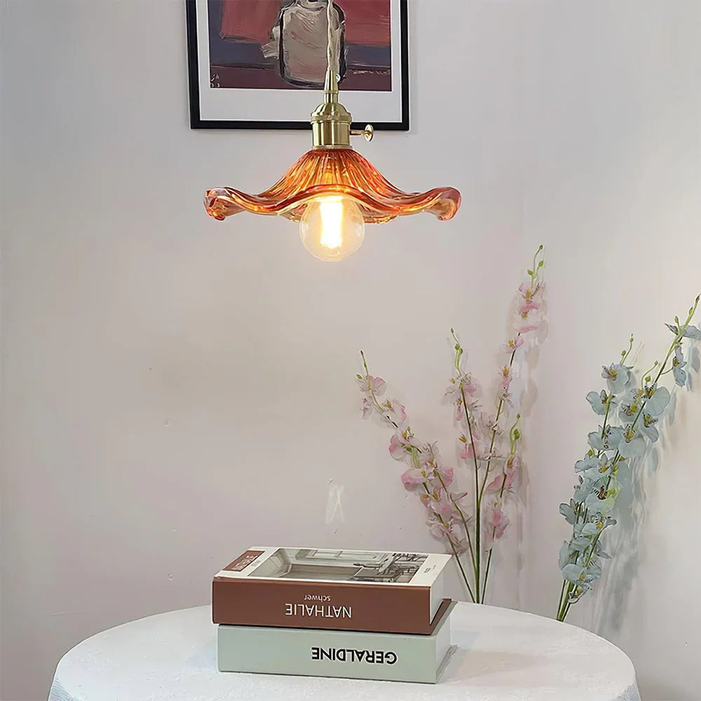 Vintage Hibiscus Pendant Light